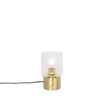 Art Deco tafellamp goud met glas - Laura, Huis en Inrichting, Lampen | Tafellampen, Nieuw, Glas, Art Deco, Minder dan 50 cm