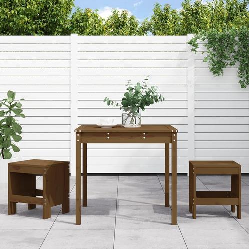 vidaXL 3-delige Bistroset massief grenenhout honingbruin, Tuin en Terras, Tuinsets en Loungesets, Nieuw, 3 zitplaatsen, Verzenden