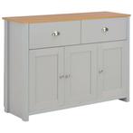 vidaXL Dressoir 112x35x81 cm grijs, Huis en Inrichting, 100 tot 150 cm, Verzenden, Nieuw, 25 tot 50 cm
