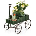 LIVSK Plantenwagen Bolderkar - Robuust Sparrenhout - 2 Compa, Tuin en Terras, Verzenden, Nieuw