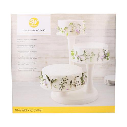 Wilton Taartstandaard 3 Etages Wit, Hobby en Vrije tijd, Taarten en Cupcakes maken, Nieuw, Verzenden