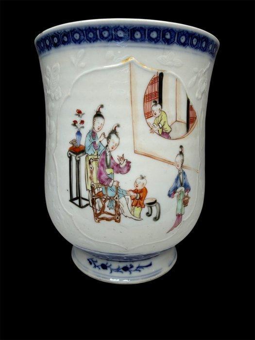 Mok en porselein - famille rose - China - Qianlong, Antiek en Kunst, Antiek | Overige Antiek