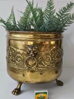 XL Leeuwen bloempot met mythologische figuren - Bloempot -, Antiek en Kunst
