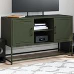 vidaXL Tv-meubel 100,5x39x60,5 cm staal olijfgroen, Huis en Inrichting, Kasten | Televisiemeubels, Minder dan 50 cm, Verzenden