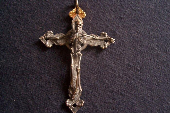 Zonder minimumprijs - Hanger - 18 karaat Geel goud, Zilver -, Sieraden, Tassen en Uiterlijk, Antieke sieraden