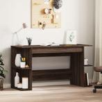 vidaXL Bureau 140x50x75 cm bewerkt hout bruin eikenkleur, Huis en Inrichting, Bureaus, Verzenden, Nieuw