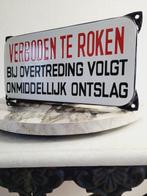 Verbodsbord, Streng Verboden Te Roken. - Reclamebord -, Antiek en Kunst