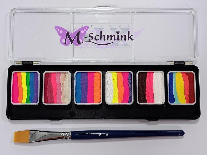 ACTIE DFX Splitcake schmink palet met Carnaval Schminken, Hobby en Vrije tijd, Feestartikelen, Nieuw, Ophalen of Verzenden