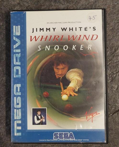 Jimmy White Whirlwind Snooker zonder boekje (Sega Mega Drive, Spelcomputers en Games, Games | Sega, Zo goed als nieuw, Ophalen of Verzenden