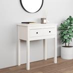 vidaXL Wandtafel 70x35x75 cm massief grenenhout wit, Huis en Inrichting, Tafels | Bijzettafels, Verzenden, Nieuw