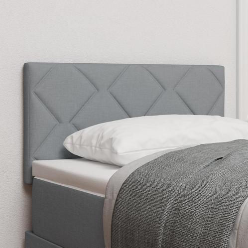 vidaXL Hoofdbord met diamanten blokken in lichtgrijs, 80 cm,, Huis en Inrichting, Slaapkamer | Bedden, Nieuw, Stof, Verzenden
