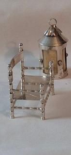 Miniatuur figuur - Zilveren Miniatuur van een Lantaarn en, Antiek en Kunst