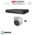 Hikvision Turbo HD Set | 3x Eyeball | 5 Megapixel |, Audio, Tv en Foto, Videobewaking, Ophalen of Verzenden, Nieuw