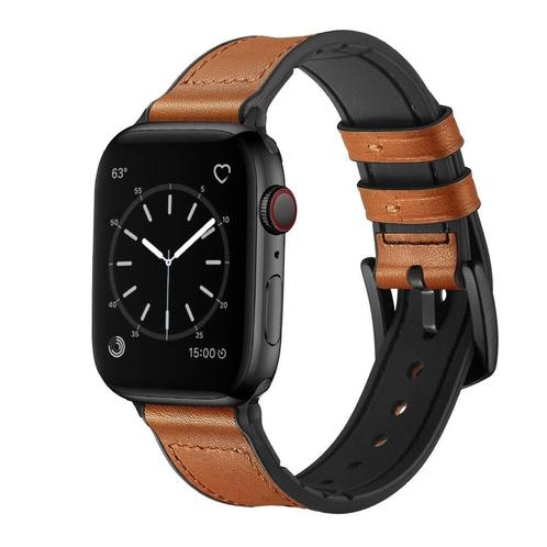 DrPhone LAB1- Lederen Armband - Geschikt voor iOS Horloge 38, Sieraden, Tassen en Uiterlijk, Smartwatches, Verzenden