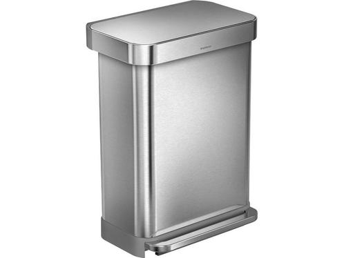 Simplehuman Rectangular - Prullenbak - 55 Liter Inhoud - Met, Huis en Inrichting, Woonaccessoires | Overige, Zo goed als nieuw