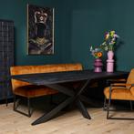 *WOONWINKEL* Starfurn New York Eetkamertafel Zwart Mangohout, Verzenden, Nieuw