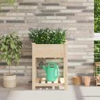 vidaXL Tuin Bloempot Beige 60.5 x 60 x 76.5 cm Massief, Verzenden, Nieuw, Hout, 60 tot 100 cm