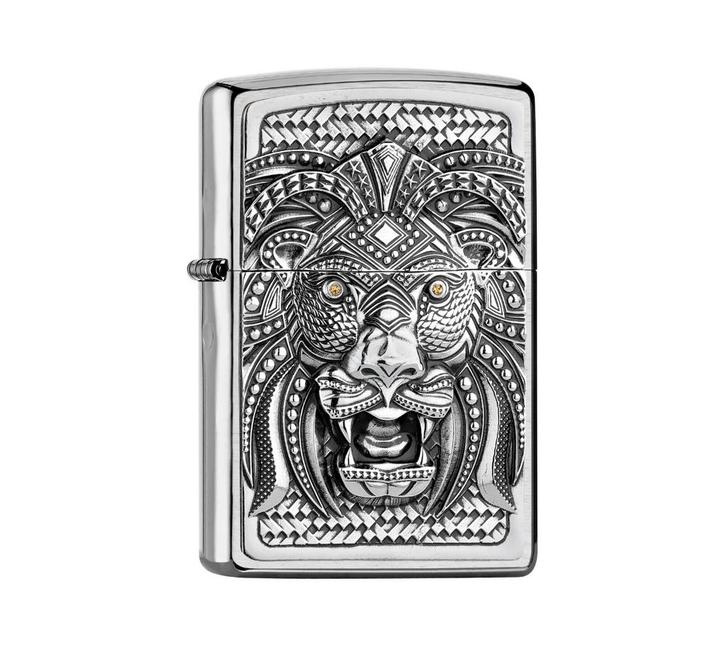 Zippo Art Lion, Verzamelen, Rookartikelen, Aanstekers en Luciferdoosjes, Aansteker, Verzenden