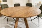 Ronde eettafel ART WOOD 120cm bruin massief mangohout -, Huis en Inrichting, Tafels | Eettafels, Ophalen of Verzenden, Nieuw