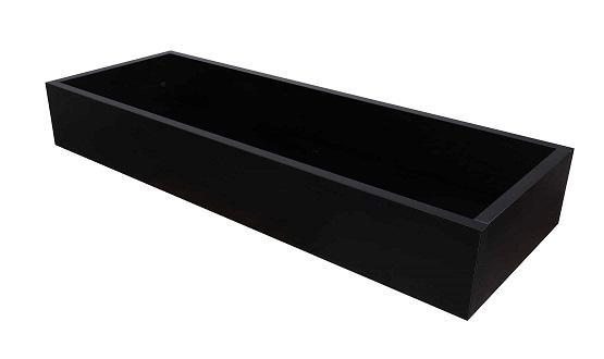 Nieuw Plantenbak Zwart 166x40x17,5cm Metaal, Tuin en Terras, Bloembakken en Plantenbakken, Nieuw, Ophalen of Verzenden