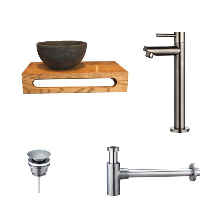 Sani Royal Natuursteen Mini Waskom met Massief, Tuin en Terras, Waterpartijen en Fonteinen