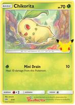 Chikorita 02/25 Promo 25TH ANNIVERSARY MC DONALDS, Ophalen of Verzenden, Nieuw, Losse kaart, Foil