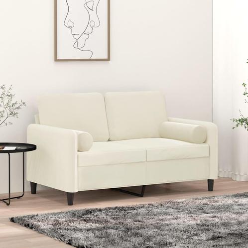 vidaXL Sierkussens 2 st 15x50 cm fluweel crèmekleurig, Huis en Inrichting, Woonaccessoires | Kussens, Nieuw, Verzenden