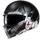 Hjc I20 Scraw Zwart Wit Mc5Sf Open Face Helmet, Motoren, Kleding | Motorhelmen, Nieuw met kaartje, XS, Heren, Verzenden
