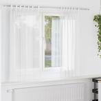 vidaXL Gordijnen voile met lussen 2 st 140x175 cm wit, Verzenden, Nieuw, Wit