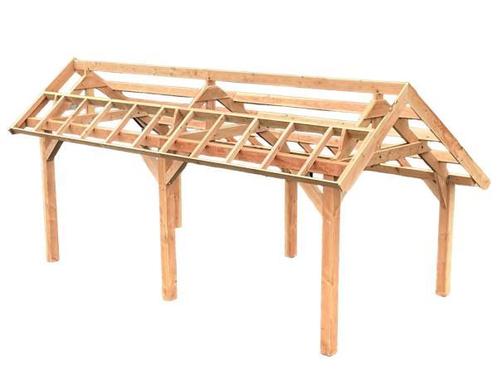 Veiling - Traditionele Douglas kapschuur 1260x460x325 cm, Tuin en Terras, Overkappingen