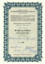 Autobusonderneming Maarse & Kroon, Aalsmeer, aandeel 1922, Ophalen of Verzenden, 1920 tot 1950, Aandeel