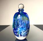 Maxence Parot - Vaas - Unieke fles in kleuren en goud - Glas, Antiek en Kunst, Antiek | Glas en Kristal