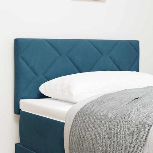 vidaXL Hoofdbord Wandgemonteerd Geometrisch Donkerblauw 80, Huis en Inrichting, Slaapkamer | Bedden, Blauw, Nieuw, Stof, Verzenden