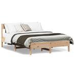 vidaXL Bedframe zonder matras massief grenenhout 120x190 cm, Bruin, Verzenden, Nieuw, 190 cm of minder