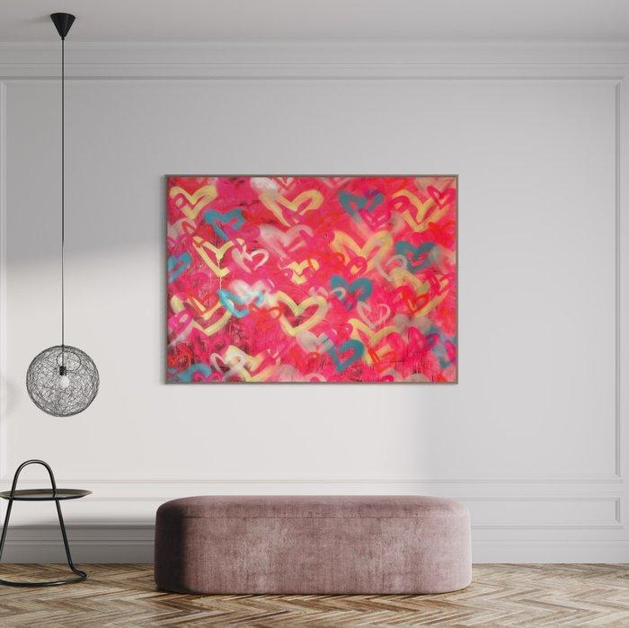 Timo Wedell - Be my Valentine Abstract - XXL, Antiek en Kunst, Kunst | Schilderijen | Modern