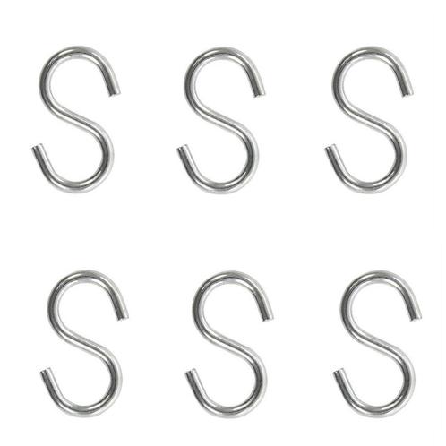 ProPlus S-haak - Ø 4 mm - 4,4 x 2,1 cm - 6 stuks, Caravans en Kamperen, Voortenten en Luifels, Nieuw, Ophalen of Verzenden
