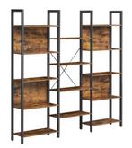 Industriële Boekenkast met 14 Planken –Opbergrek en Wandkast, Huis en Inrichting, Kasten | Boekenkasten, Verzenden, Nieuw