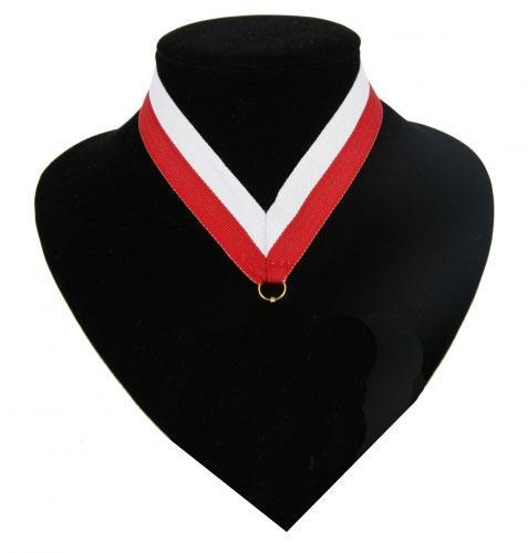Lint voor een medaille rood en wit - Medailles, Hobby en Vrije tijd, Feestartikelen, Ophalen of Verzenden