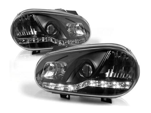 Daylight Black LED DRL koplampen geschikt voor VW Golf 4, Auto-onderdelen, Verlichting, Nieuw, Volkswagen, Verzenden
