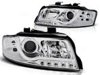 Koplampen Audi A4 8E 00-04 Tube Light LED Chroom, Ophalen of Verzenden, Nieuw