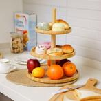 Etagère 3 laags - Hoge kwaliteit Bamboe hout - Houten, Huis en Inrichting, Woonaccessoires | Etagères, Nieuw, Verzenden