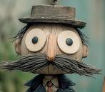 David Law (1967) / L.A French (1992) - Old Wooden Man, Antiek en Kunst
