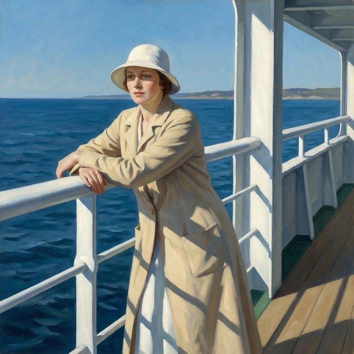 Le Yack - Ocean Solitude - Hand signed, Antiek en Kunst, Kunst | Designobjecten