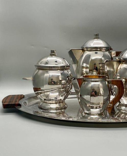 Orfèvre Saglier Frères et Nicolas Collet - Koffie- en, Antiek en Kunst, Kunst | Designobjecten