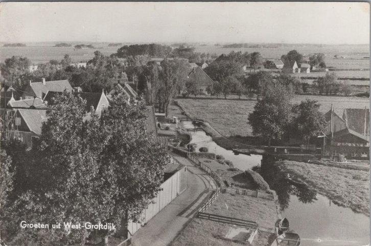 WEST-GRAFDIJK - Panorama, Groeten uit West-Graftdijk, Verzamelen, Ansichtkaarten | Nederland, Verzenden
