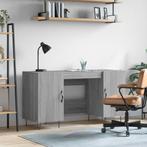 vidaXL Bureau 140x50x75 cm bewerkt hout grijs sonoma, Verzenden, Nieuw