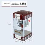 Jago® Popcornmachine retro - 60 l/h, 200 g/10 min, roestvrij, Verzenden, Nieuw