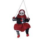 Halloween Hangdecoratie Clown Met Licht En Geluid 80cm, Verzenden, Nieuw