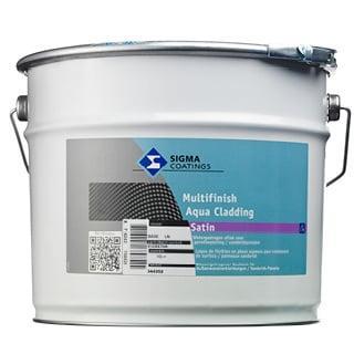Sigma Multifinish Aqua Cladding Satin - Zwart RAL 9005 -..., Doe-het-zelf en Verbouw, Verf, Beits en Lak, Verf, Zwart, Nieuw, 10 tot 15 liter