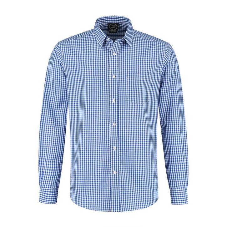 Overhemd blauw-wit poly 1 pocket, Hobby en Vrije tijd, Feestartikelen, Nieuw, Verzenden